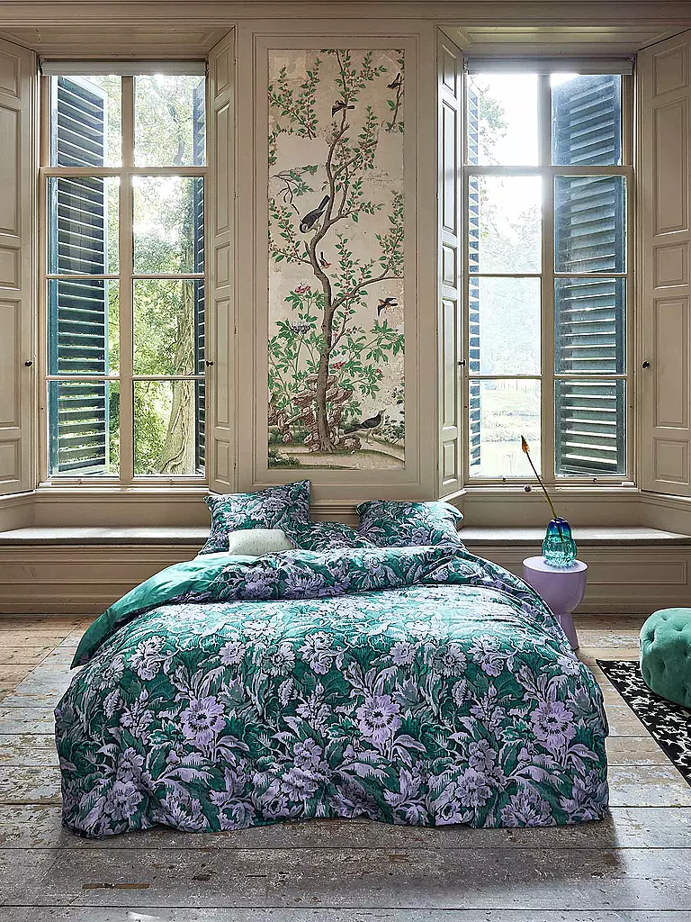 ESSENZA Satin Bettwäsche YFKE 70x90cm/140x200cm Easy Green dunkelgrün