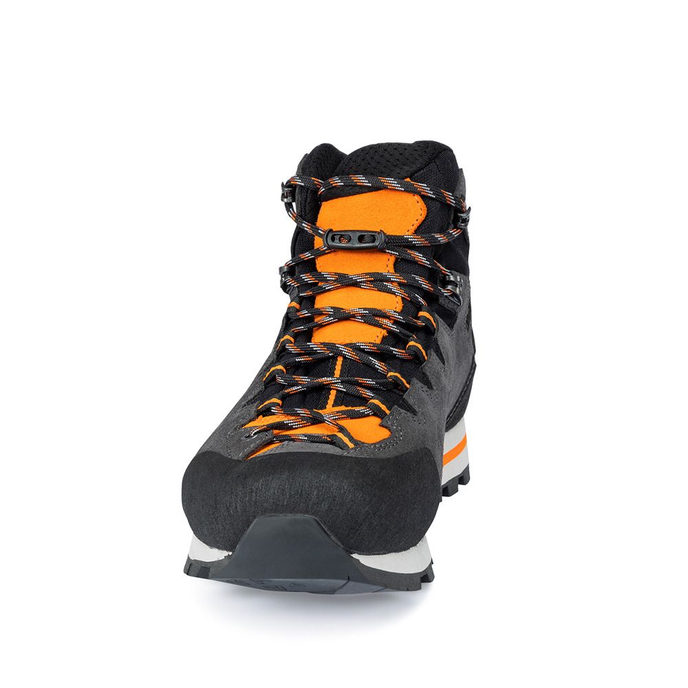 Hanwag MAKRA LIGHT GTX - Chaussures randonné Homme asphalt/orange