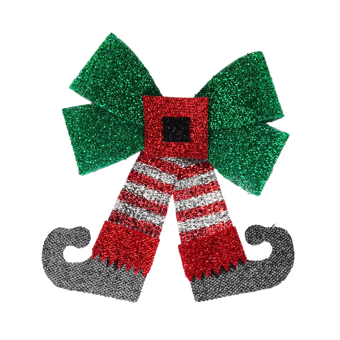 Nœud de Noël (H33 cm) Jambes lutin farceur