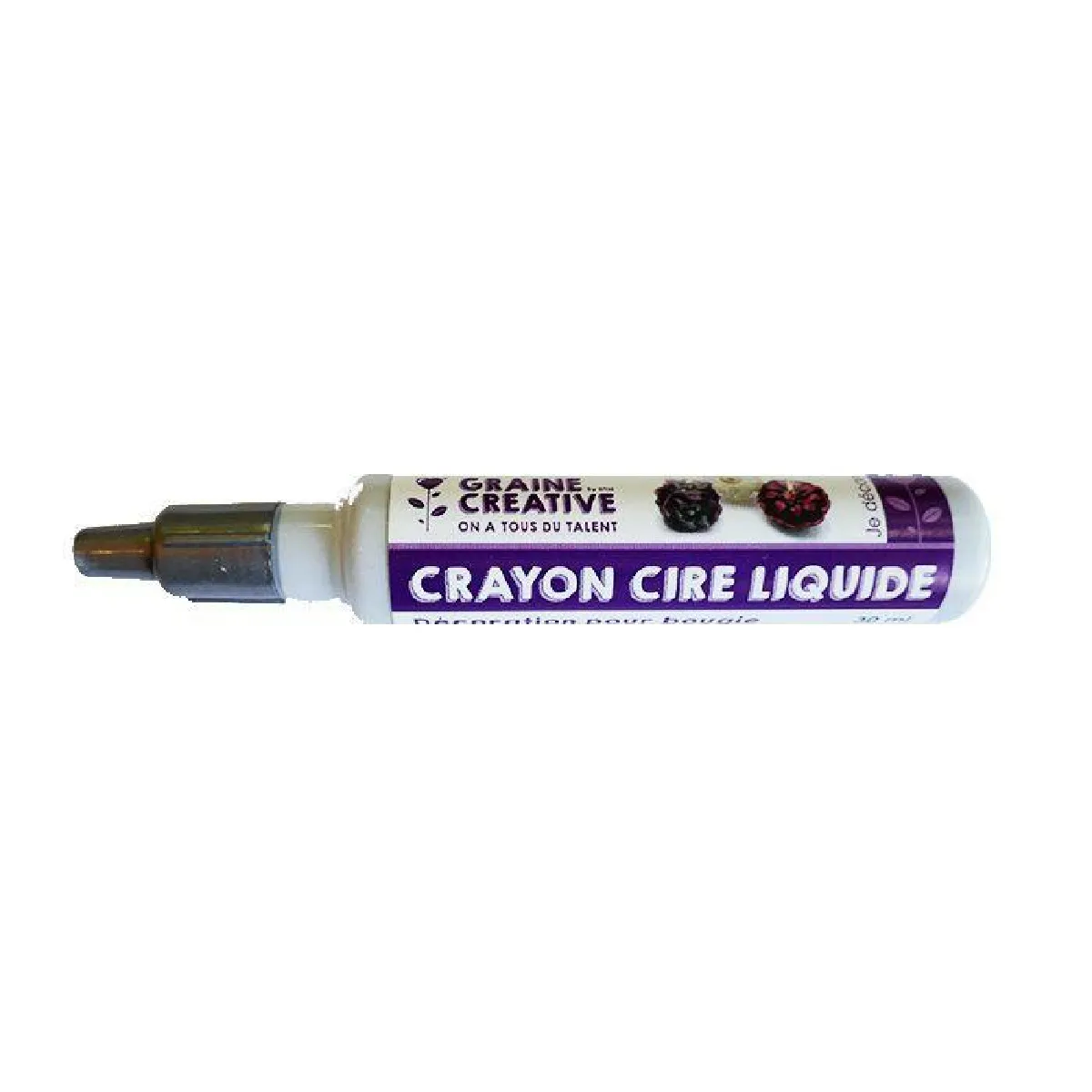 Graines Creatives Crayon Cire Liquide pour Bougie - Gris