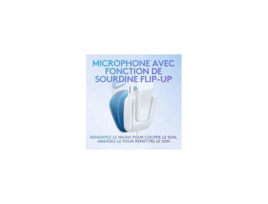 LOGITECH - Webcam + micro casque Casque gaming - léger - g - g335 filaire - blanc - certifi...