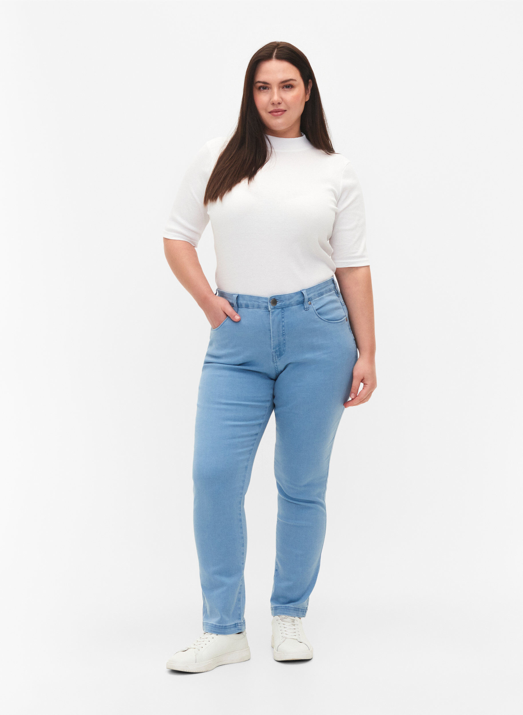Slim fit Emily jeans med normal talje