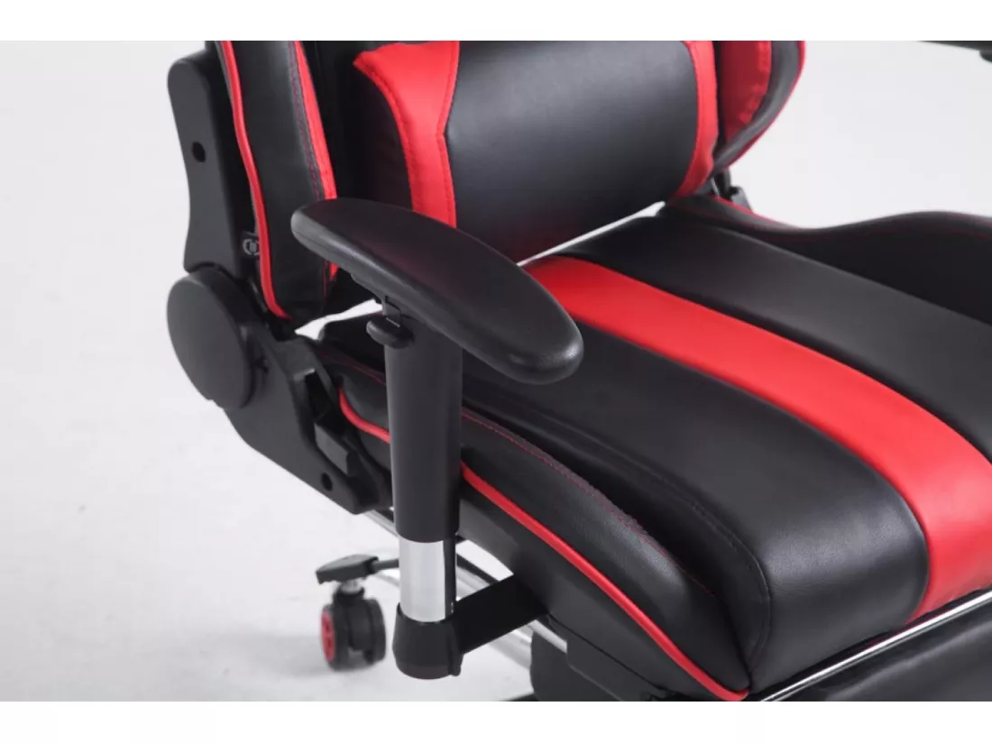 Chaise de bureau - Similicuir - Noir / Rouge - Limit