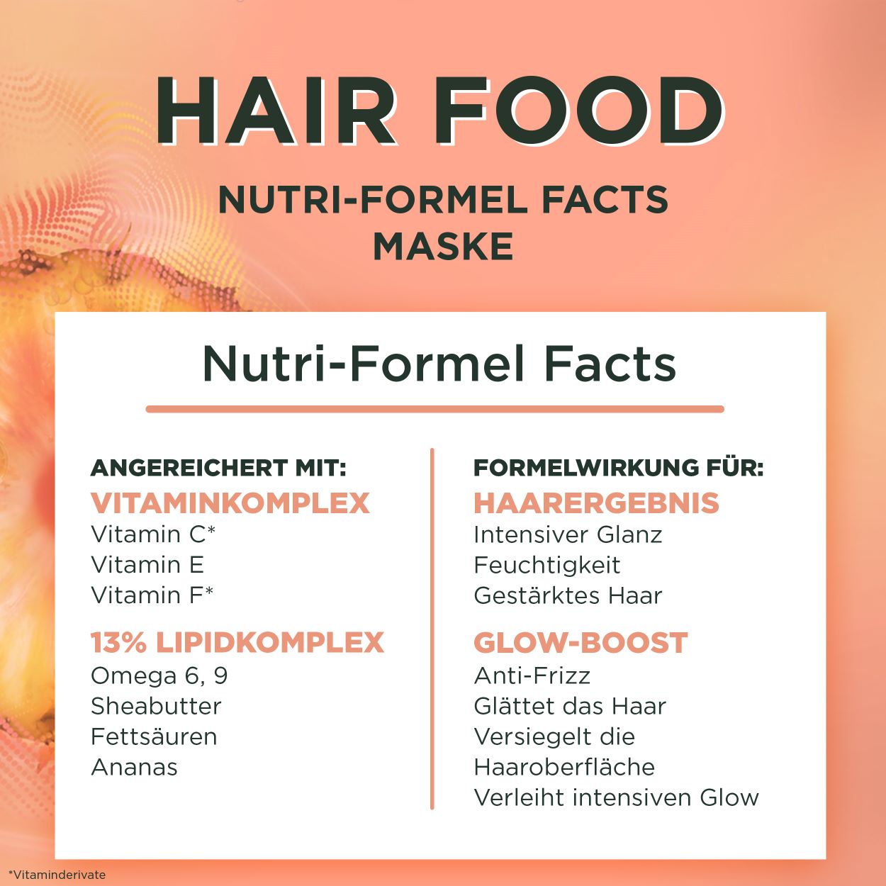 FRUCTIS Hair Food 3in1 Maske glanzverleihende Ananas 400 ml