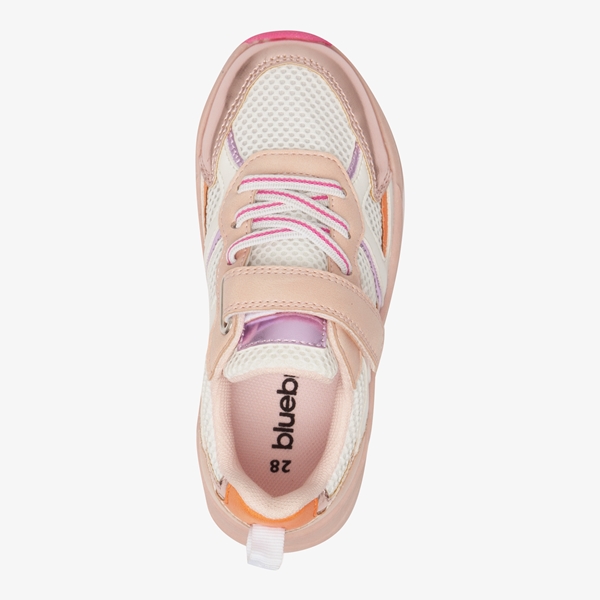 Blue Box gekleurde meisjes sneakers met metallic