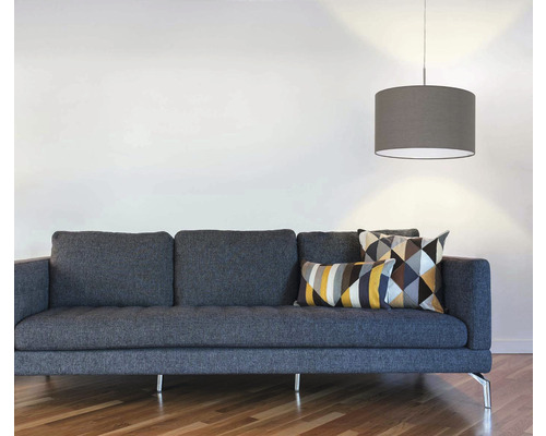 Hanglamp, 1-lichts, Ø 38 cm, antraciet/bruin