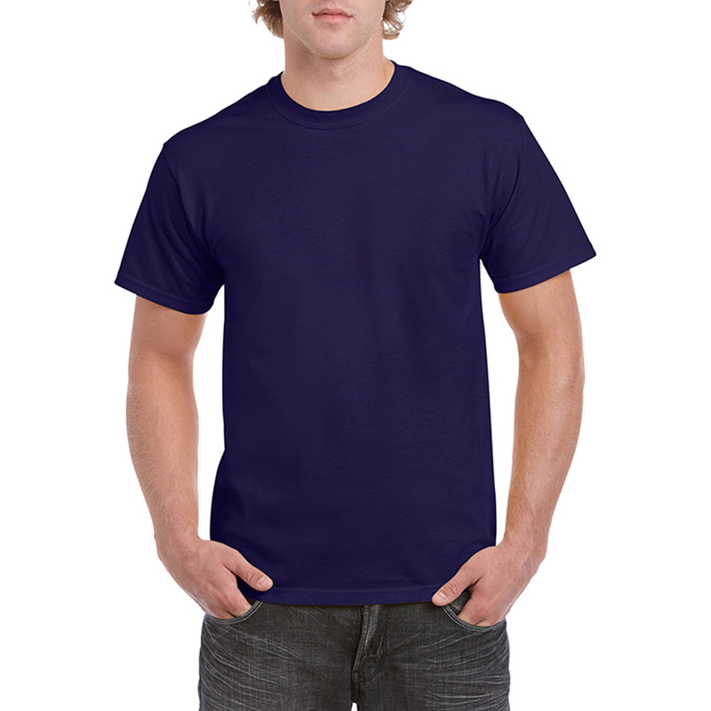 Camiseta básica de manga curta Gildan Heavy Cotton, 100% algodão grosso.