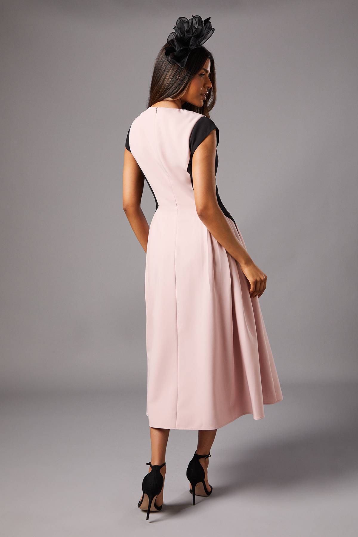 Coast Robe Midi Crêpe Petite à Blocs de Couleurs