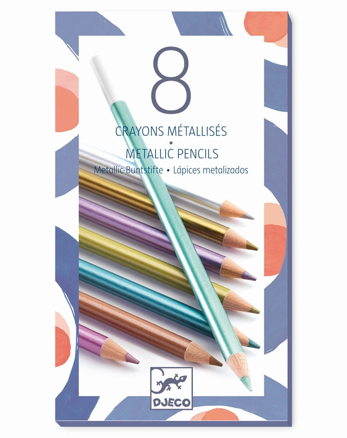 Buntstifte-Set METALLIC mit 8 Farben