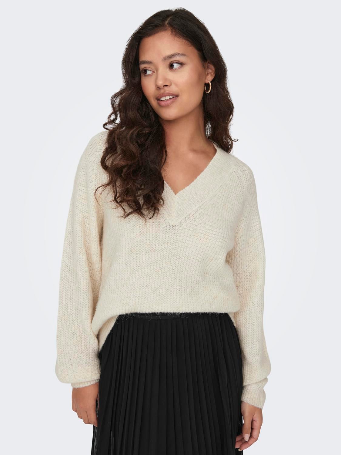 JDYINGEBORG Pullover White