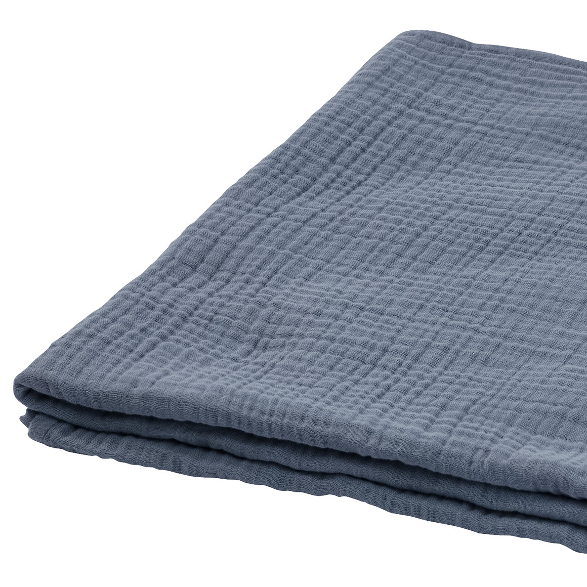 Topolino Pure Collection Musselin-Decke in Unifarben blau