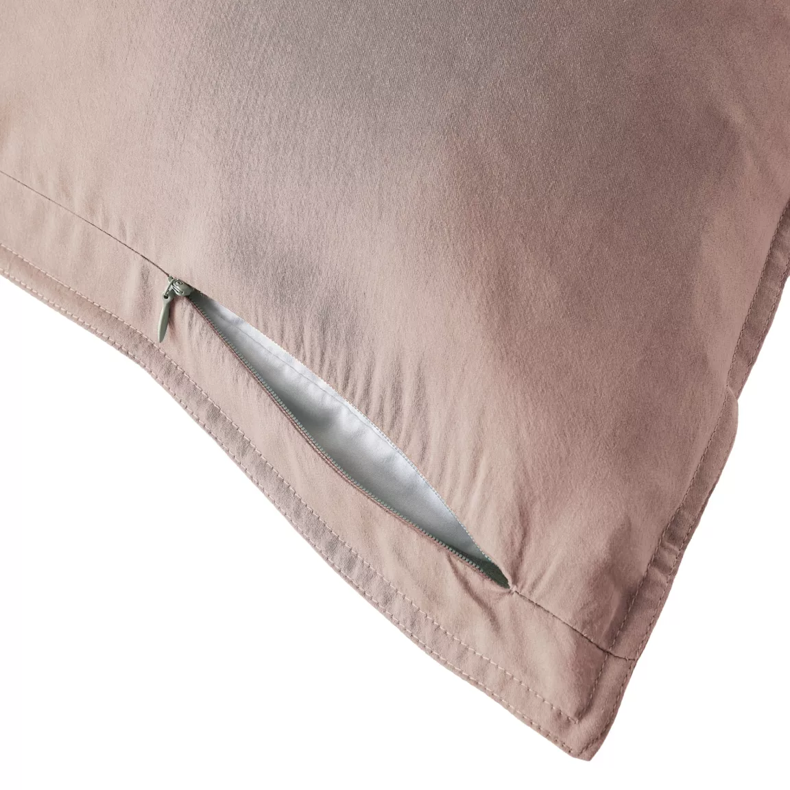 Taie d'oreiller carrée lyocell Tencel™ lavé (63 x 63 cm) Olivia Rose blush