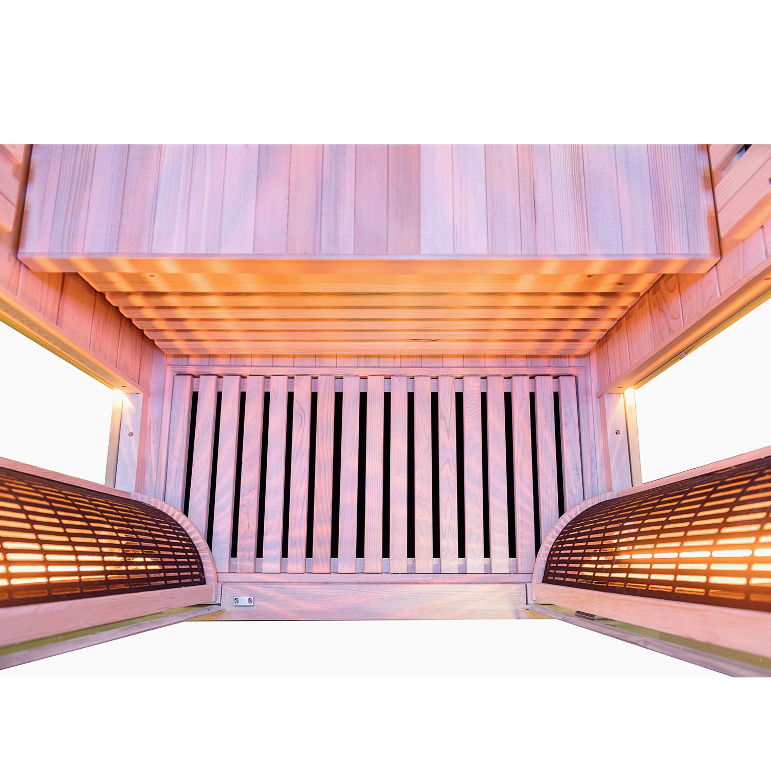 Dewello® Infrarotkabine Infrarotsauna KINGSTON 90cm x 90cm inkl. 3 Vollspektrumstrahler, 4 Karbonstrahler, Farblicht,LED