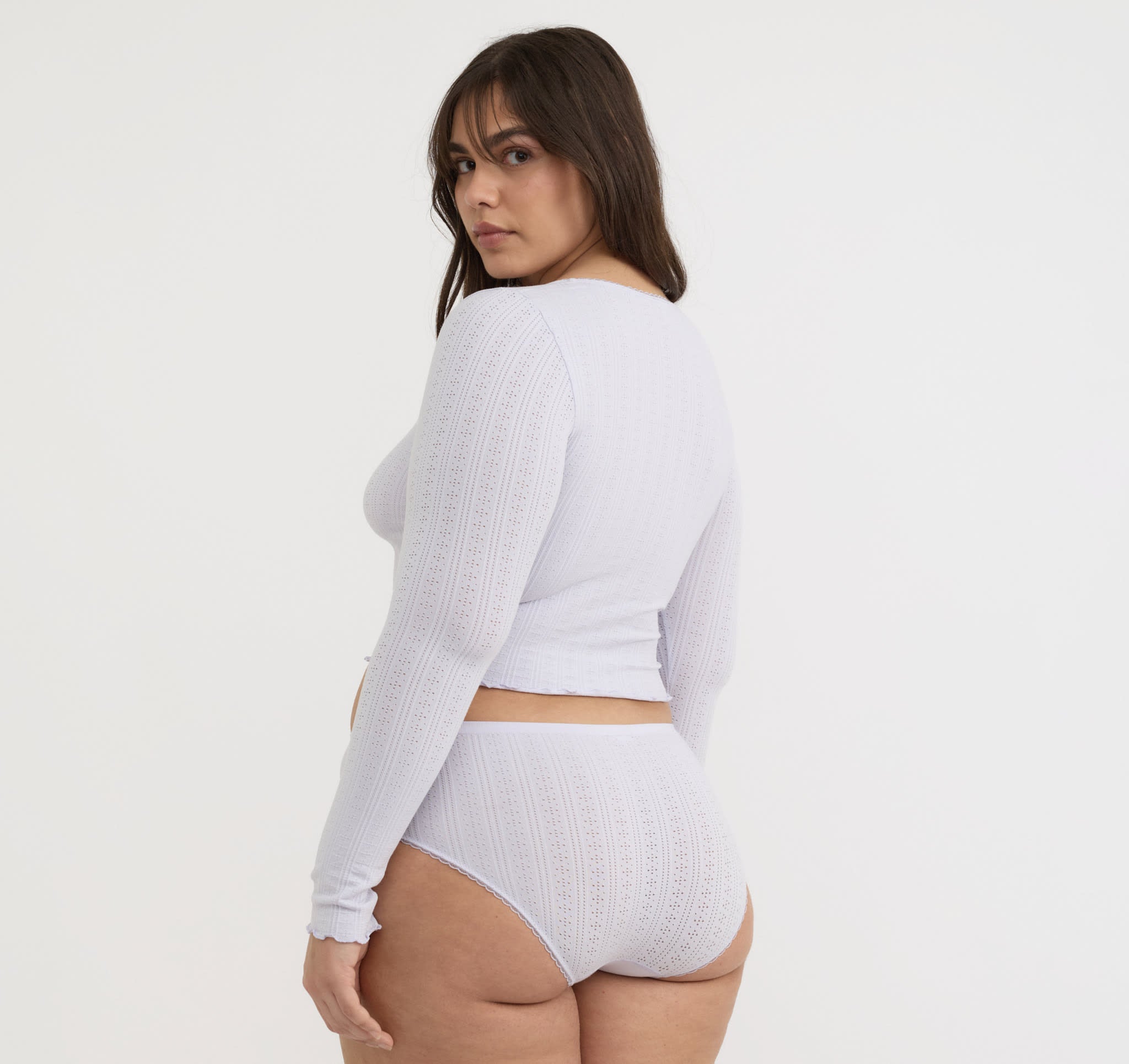 LENZING™ ECOVERO™ VISCOSE<br>Pointelle Cardigan