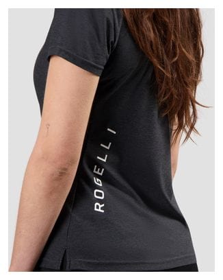 Maillot Manches Courtes De Running Rogelli Essential Noir Femme