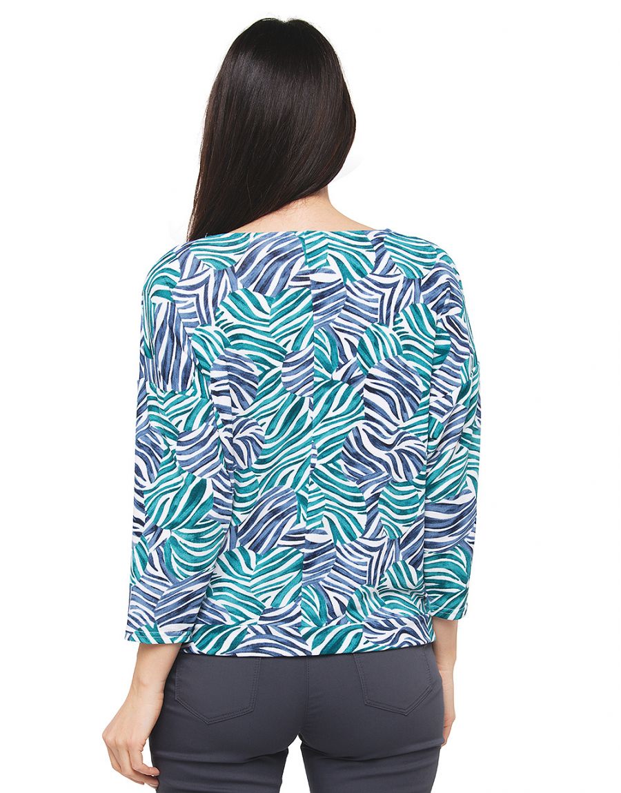 T-shirt bleu et vert