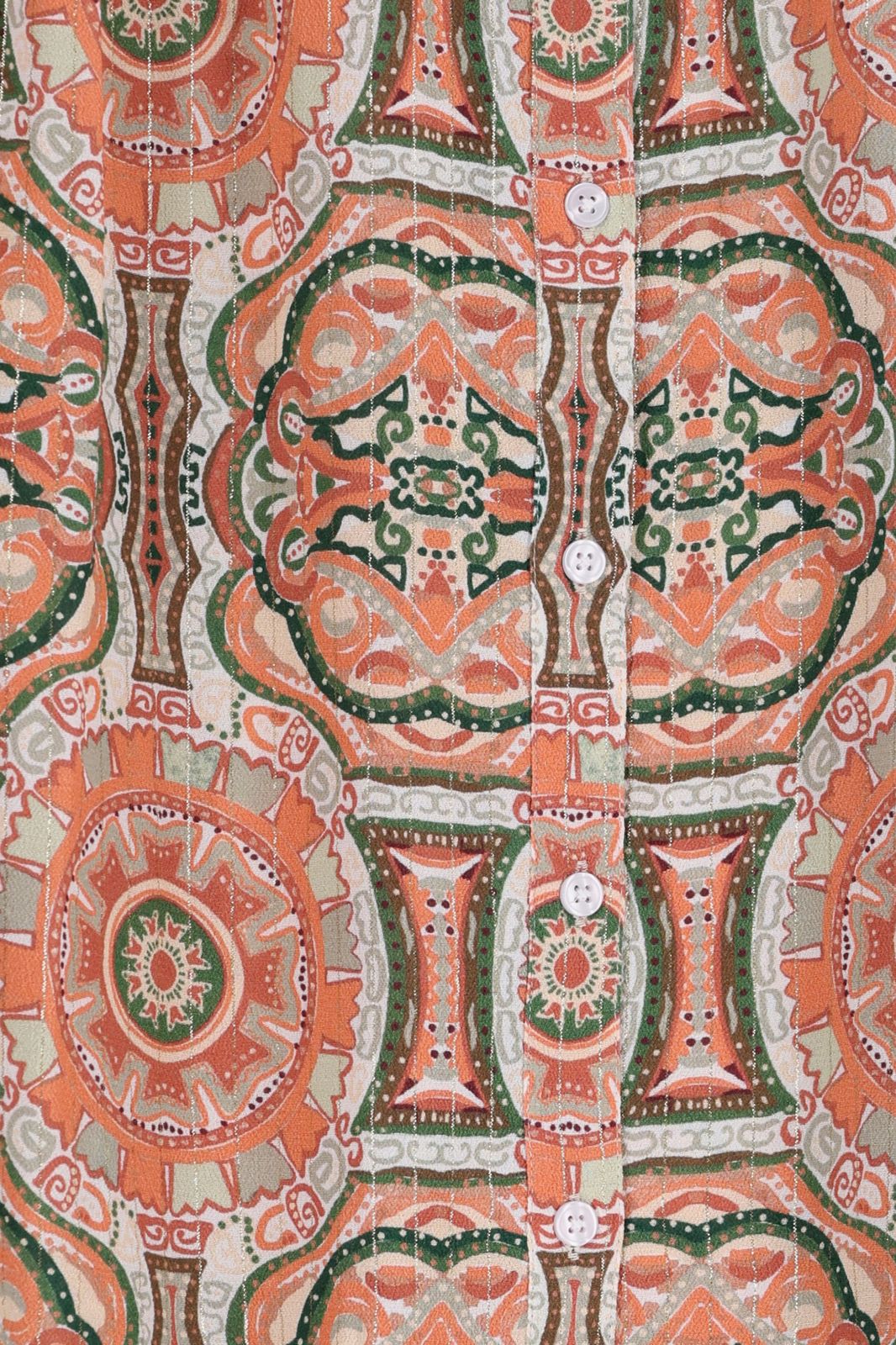 Oranje blouse met mozaïek print