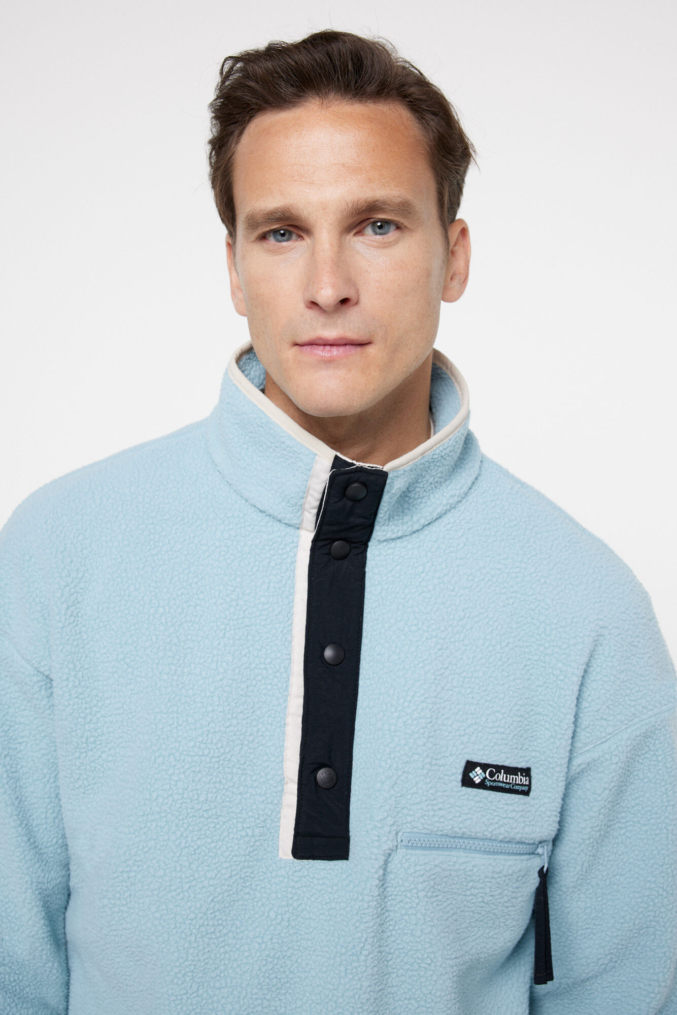Jaqueta masculina Columbia™ Helvetia™ com fecho de pressão e fleece