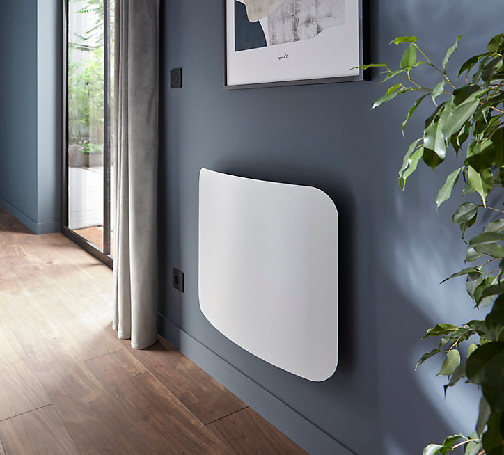 Radiateur à inertie pierre naturelle Mazda Curvado Dual Kherr blanc 1500 W