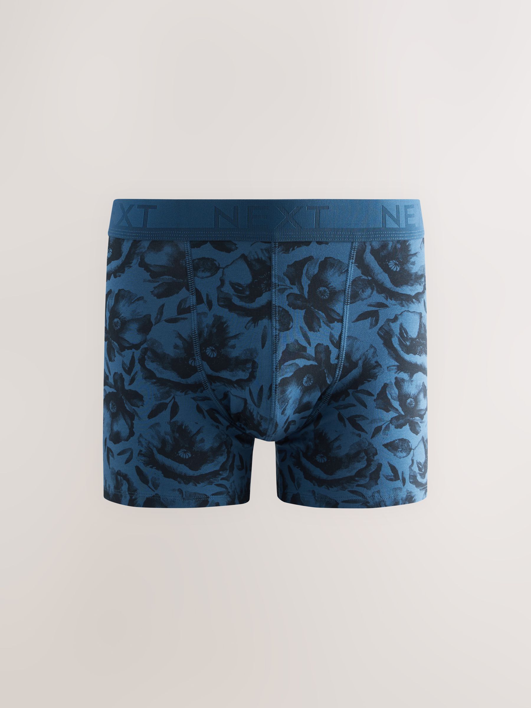 Groen/rood/blauw bloemen - Verpakking van 4 - Boxershorts