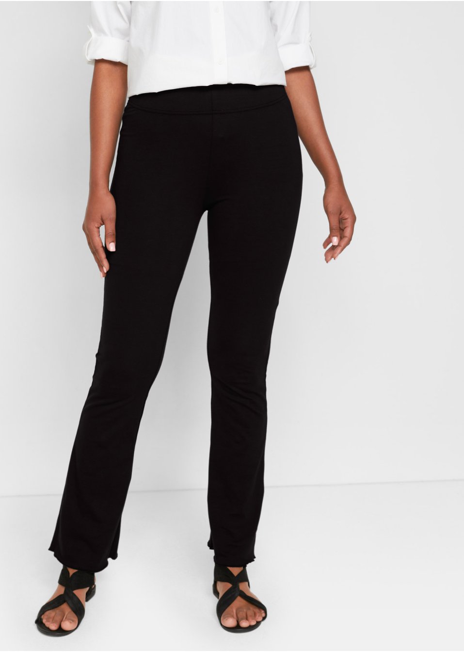 Lot de 2 leggings évasés avec tour de taille confortable