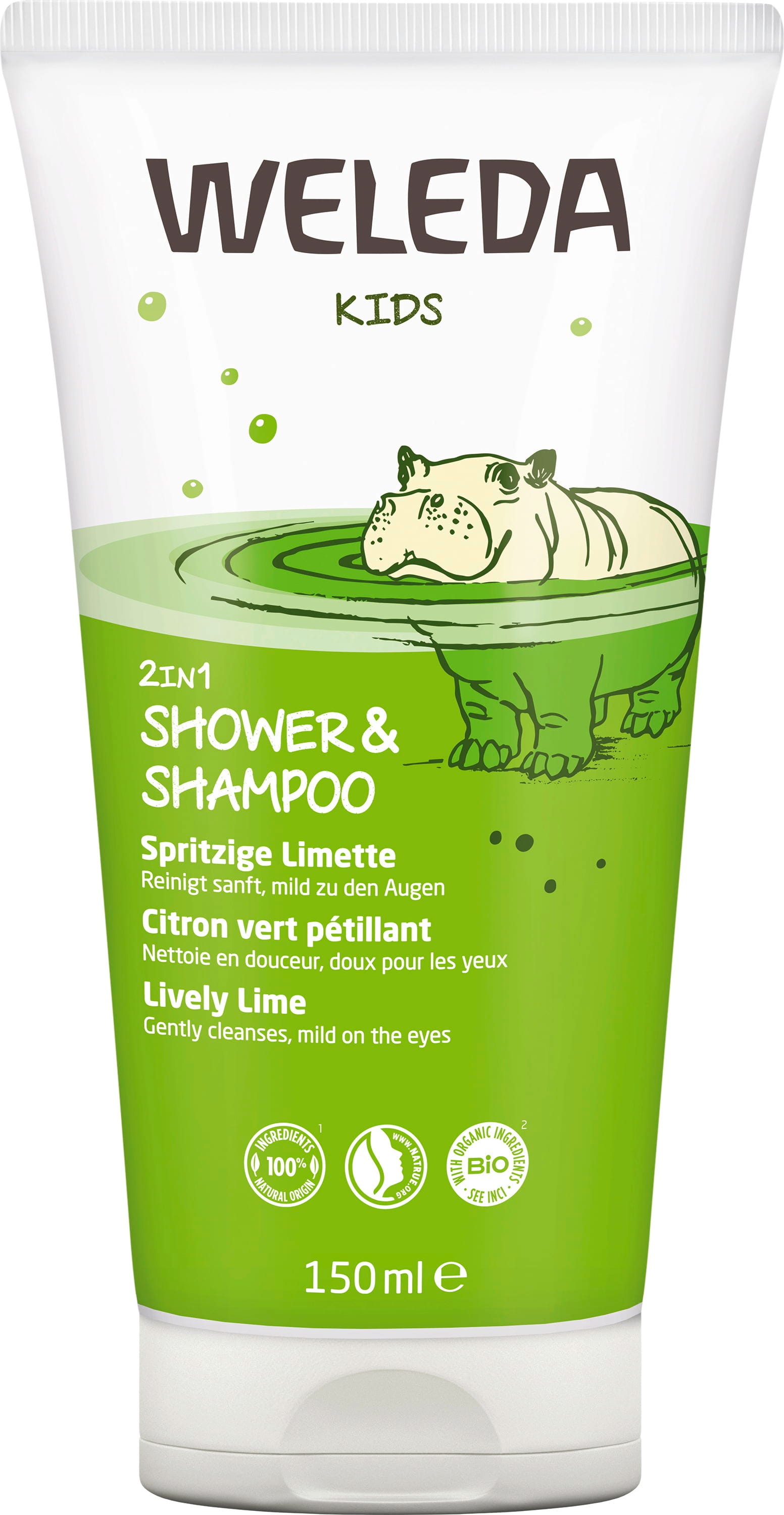 Weleda  KIDS 2in1 Shower & Shampoo Spritzige Limette, 150 ml