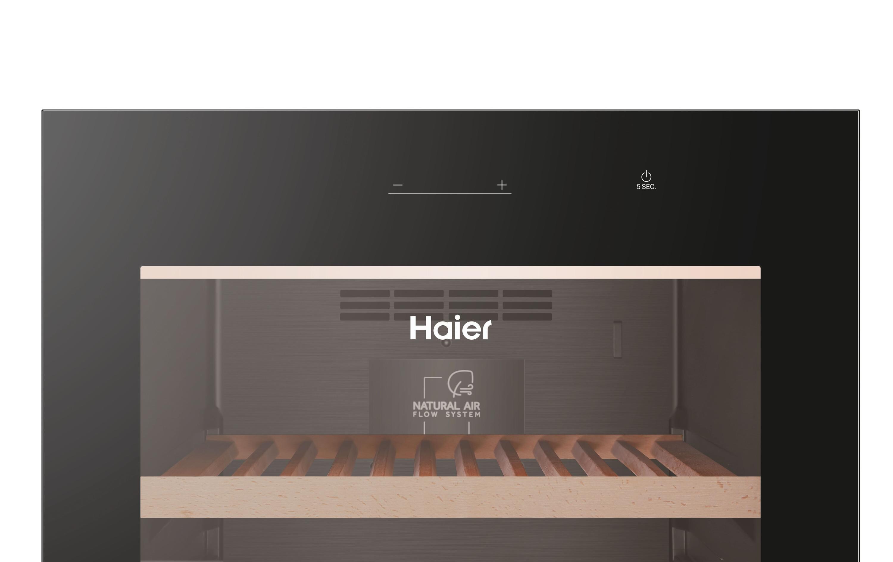 Weinklimaschrank HWS236GDGU1 Schwarz, Rechts, Wechselbar<br>Freistehender Weinkühlschrank