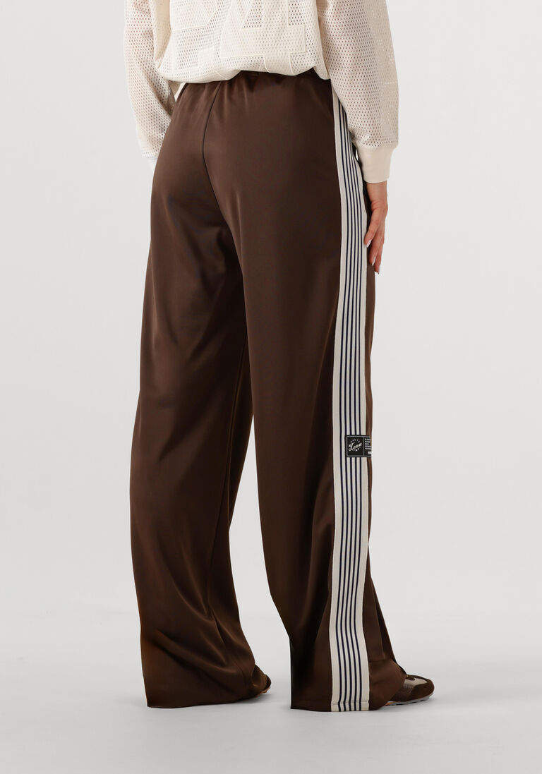 bruine haute l'amitié wijde broek baggy track tall pants