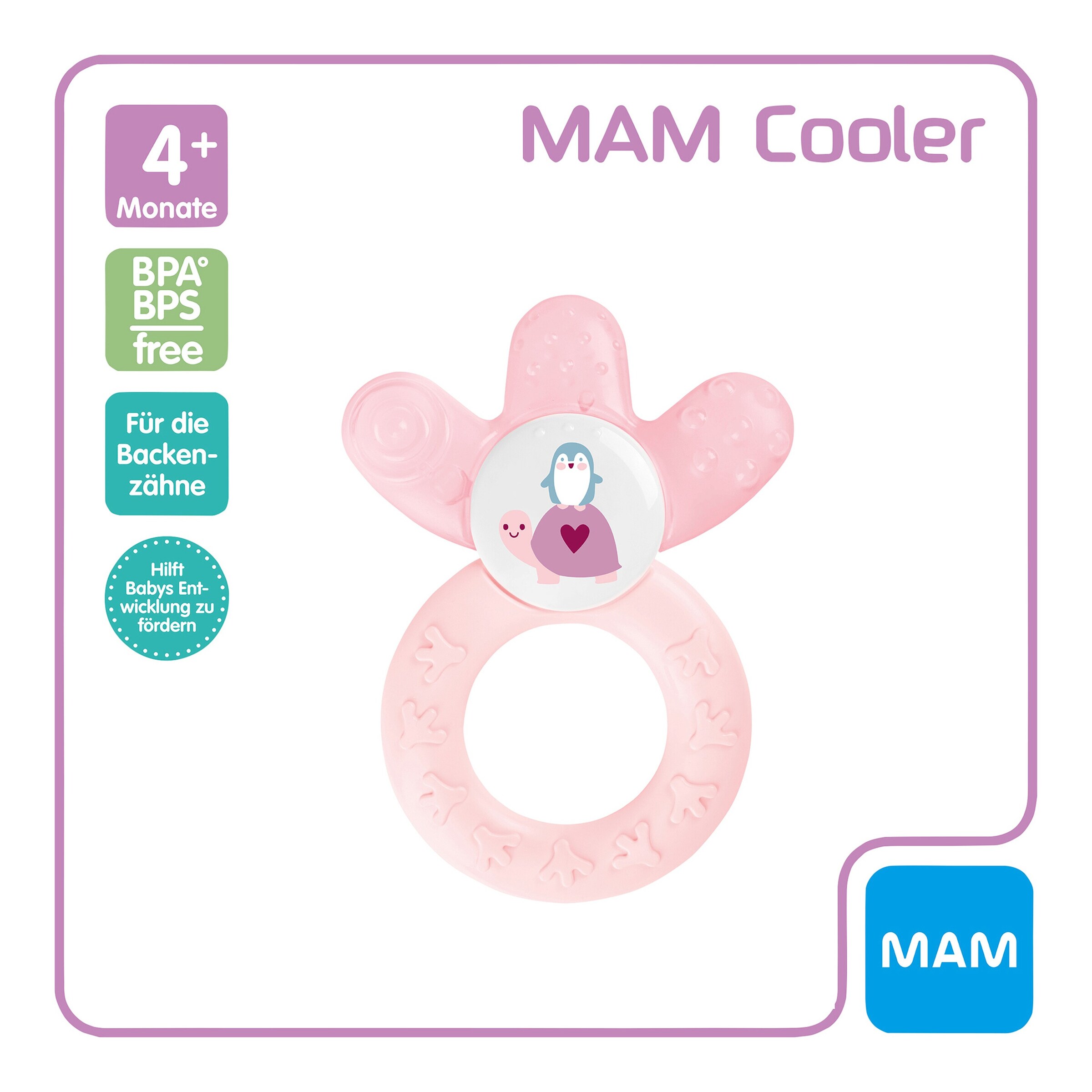 MAM Kühlbeißring & Greifling Cooler, ab 4M rosa