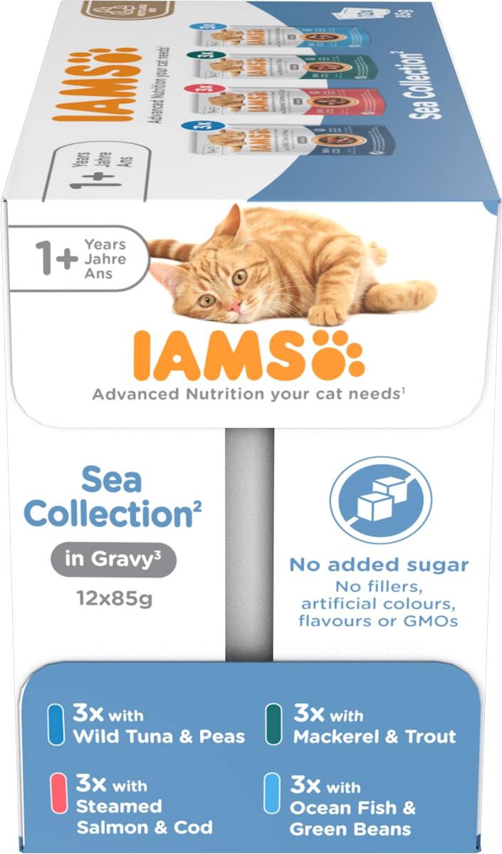 IAMS Delights natvoer Sea Collection Gravy adult 85 g 12 stuks