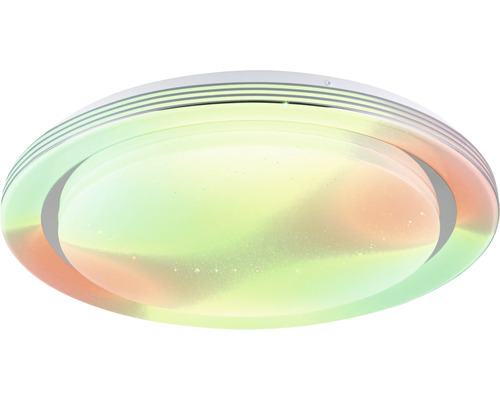 Dimbare LED-lamp 40W 2800 lm 2700-6500 K Ø 45 cm SpacyColor frameloos chroom/wit + afstandsbediening + RGB + sterrenhemel