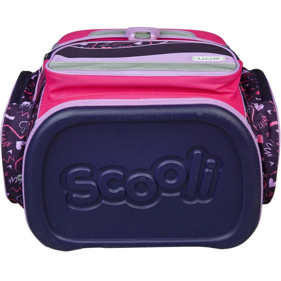 Scooli EasyFit Schulranzen-Set Glow-Edition Heartbeat