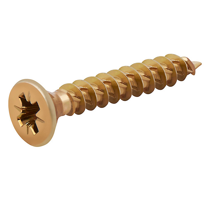 Vis à bois Turbodrive Premium pozidriv zinguée jaune 5x30 mm - 500 pièces