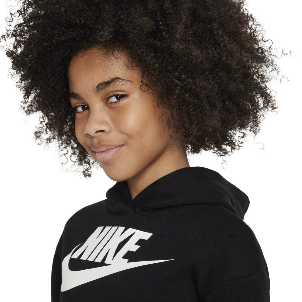 Køb NIKE Black Club Fleece High Low Hættetrøje