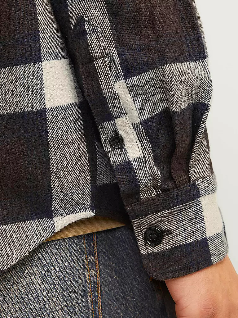 JACK & JONES Flannelhemd Overshirt JORFREDERIKSBERG  braun