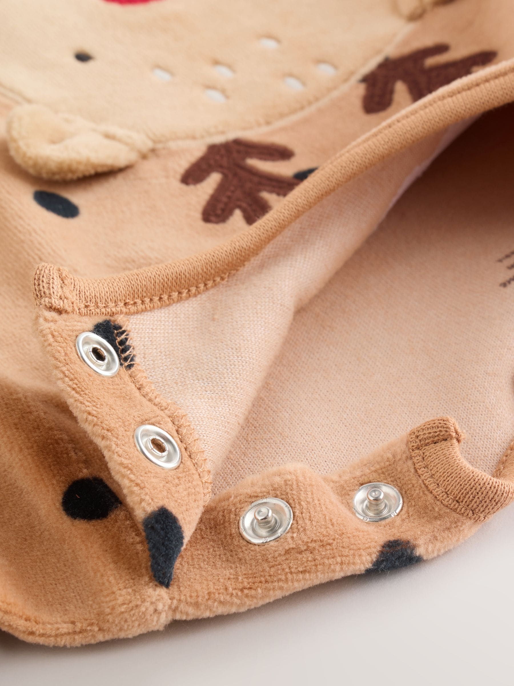 Bruin rendier - Baby kerst verkleed pyjama (0mnd -2jr)