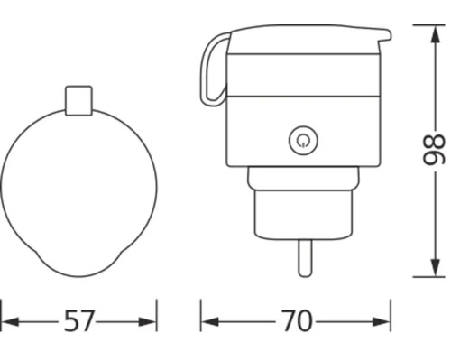 Ledvance Smart WiFi Compact Buitenstopcontact, antraciet