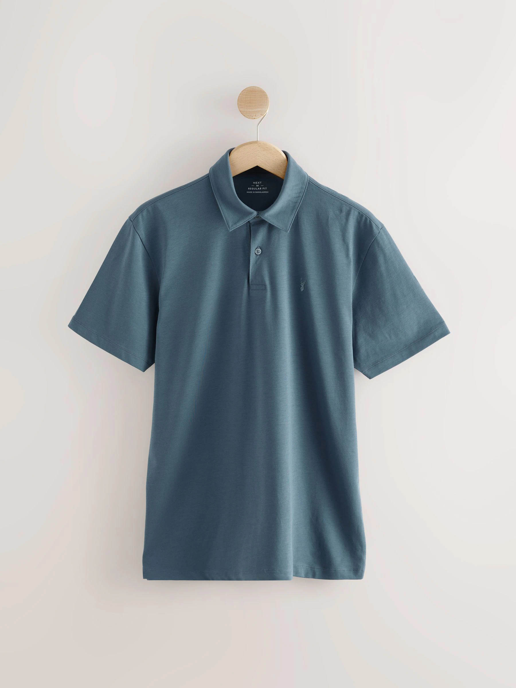 Wit/blauw/naturel/roze/grijs - Normale Pasvorm - Set van 5 jersey poloshirts met korte mouwen