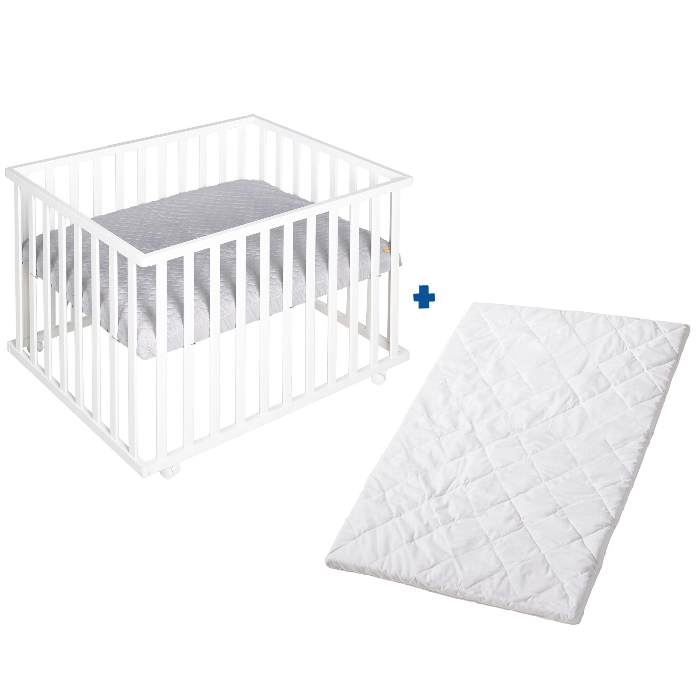 roba Set Laufgitter inkl. Matratze roba Style grau
