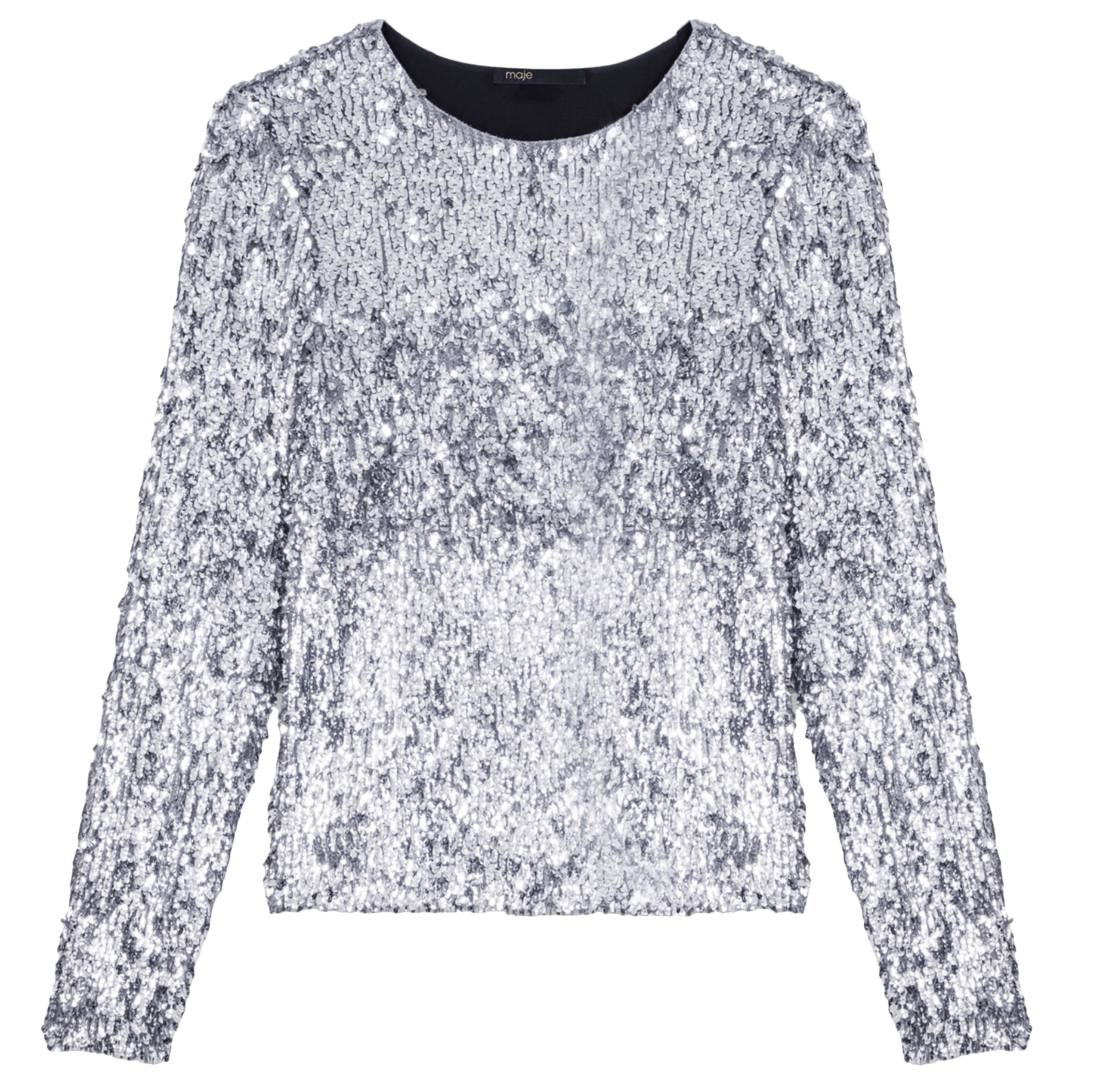 Top droit à sequins | Argent