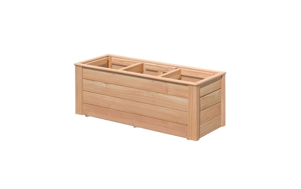 Hochbeet Lärche, 101 x 38 x 39 cm<br>Blumenkasten inkl. 3 Pflanzkasteneinsätze
