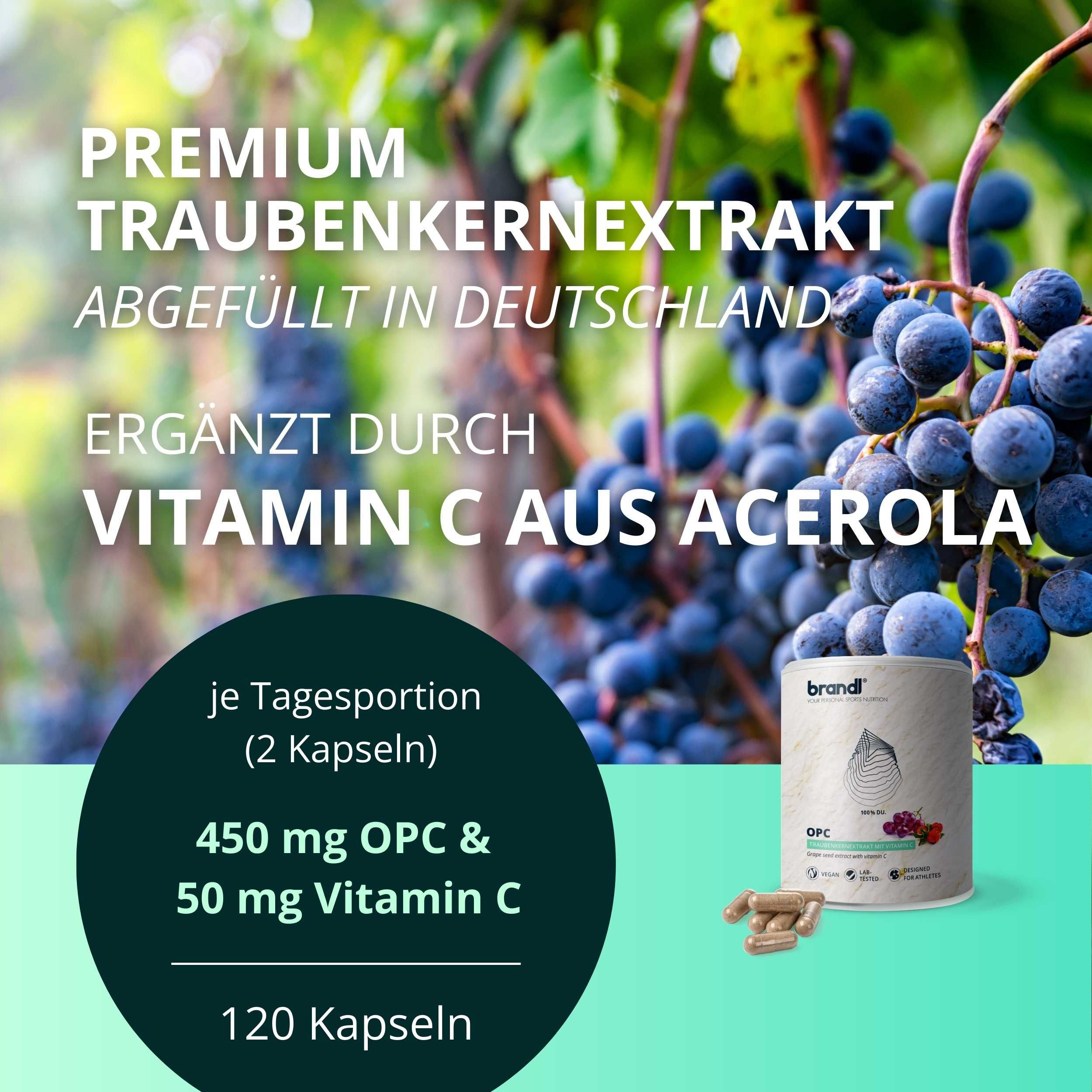 brandl® OPC Traubenkernextrakt mit Vitamin C aus Acerola