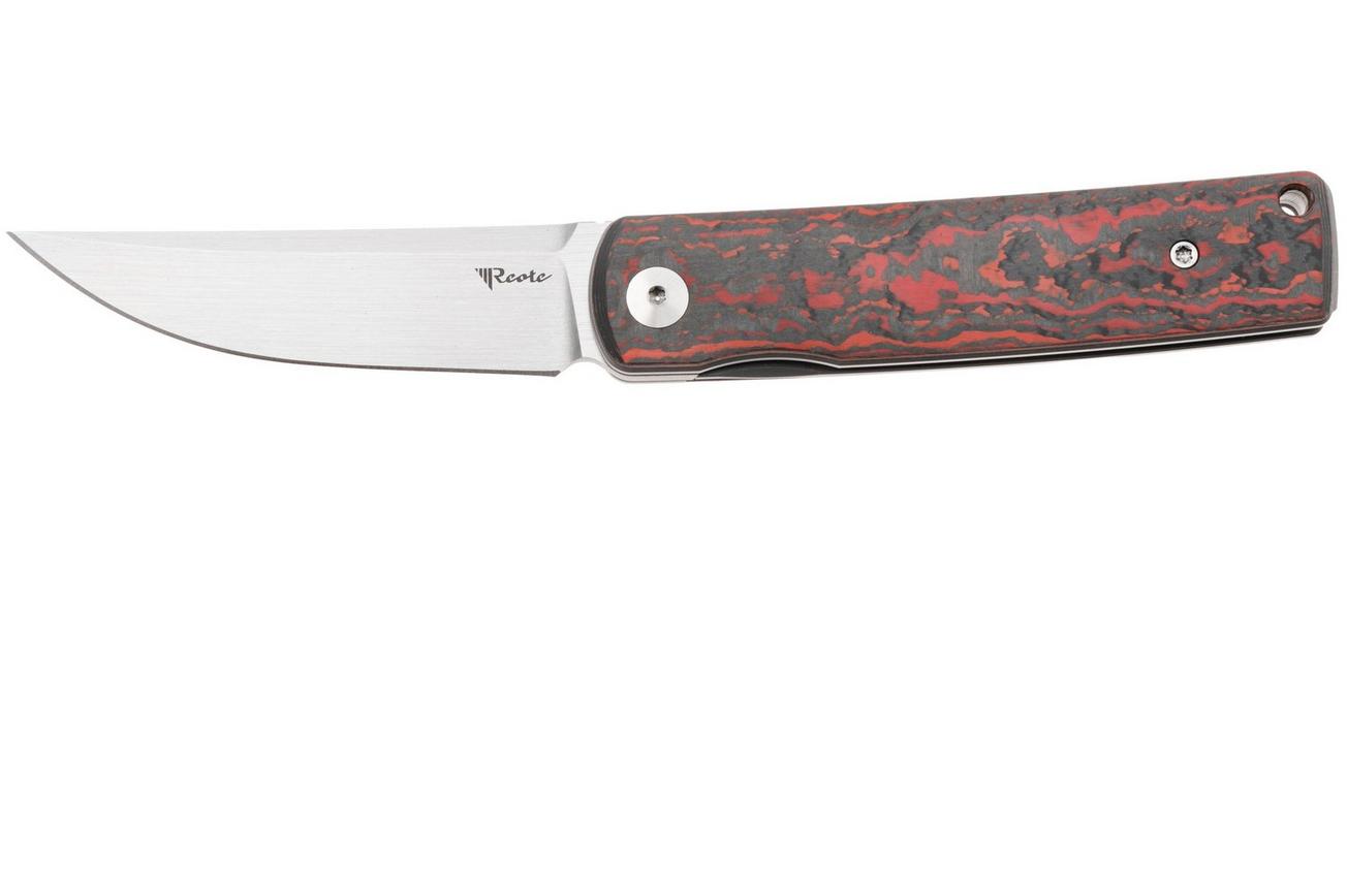 Reate Bushido, Satin M390, Lava Flow FatCarbon, zakmes