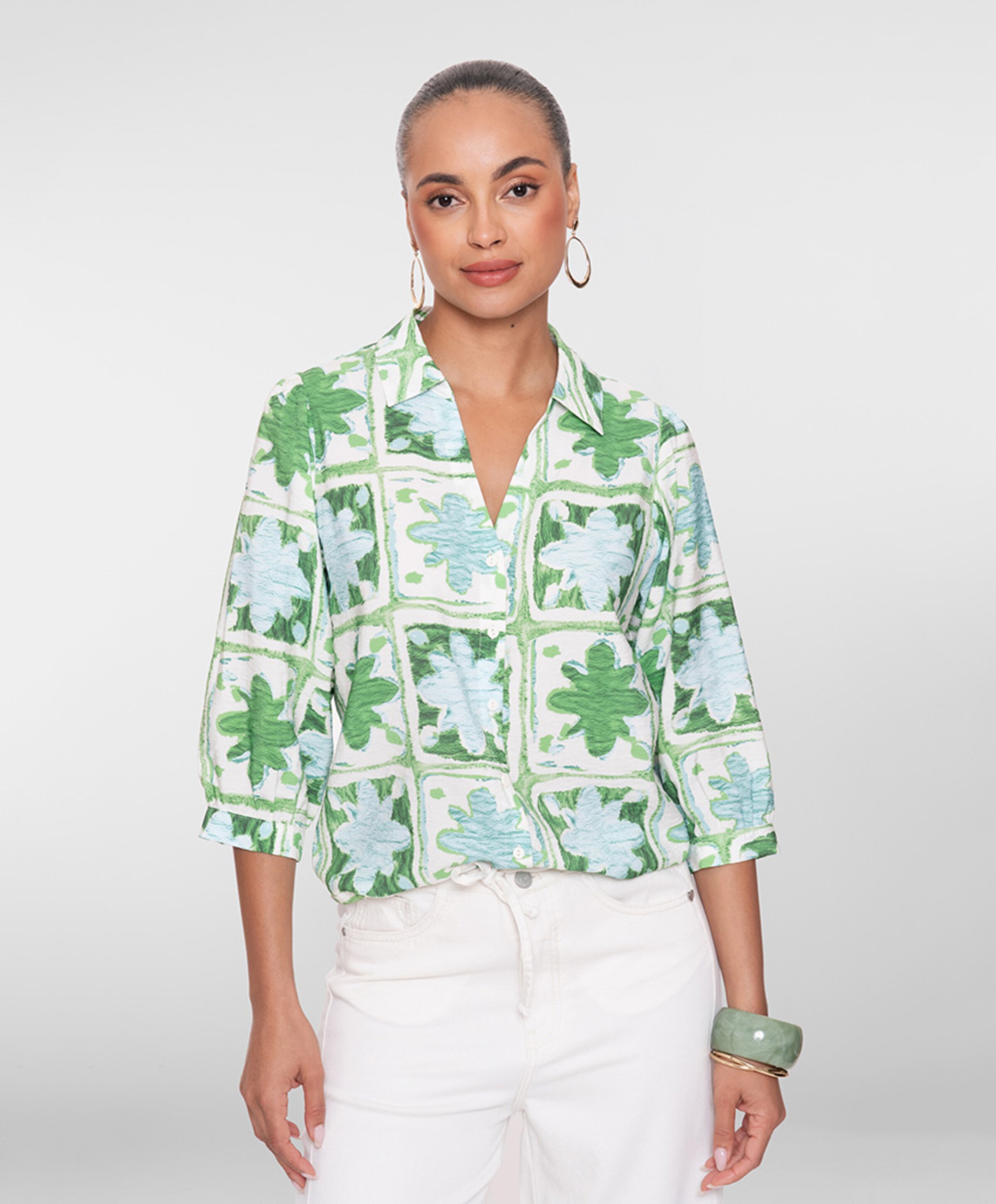Geisha Dames blouse groen