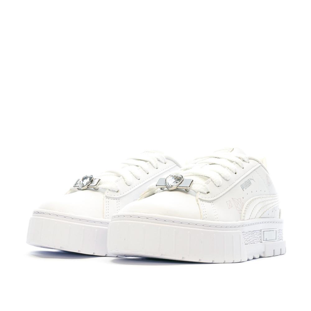Puma Baskets Blanche/Beige Fille Puma Mayze