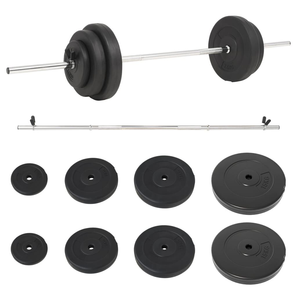 vidaXL Halterstang met gewichten, 60 kg