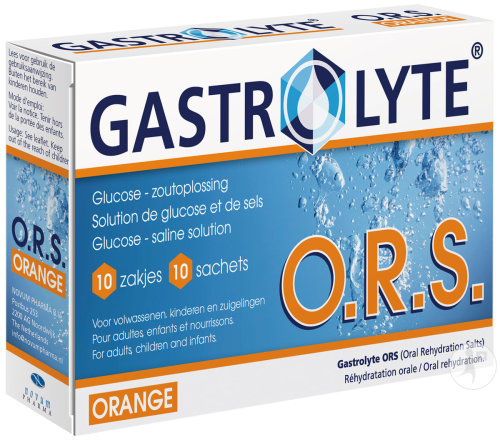 Gastrolyte O.R.S. Orange Sachets Hydratation En Cas De Diarrhée 10 Sachets