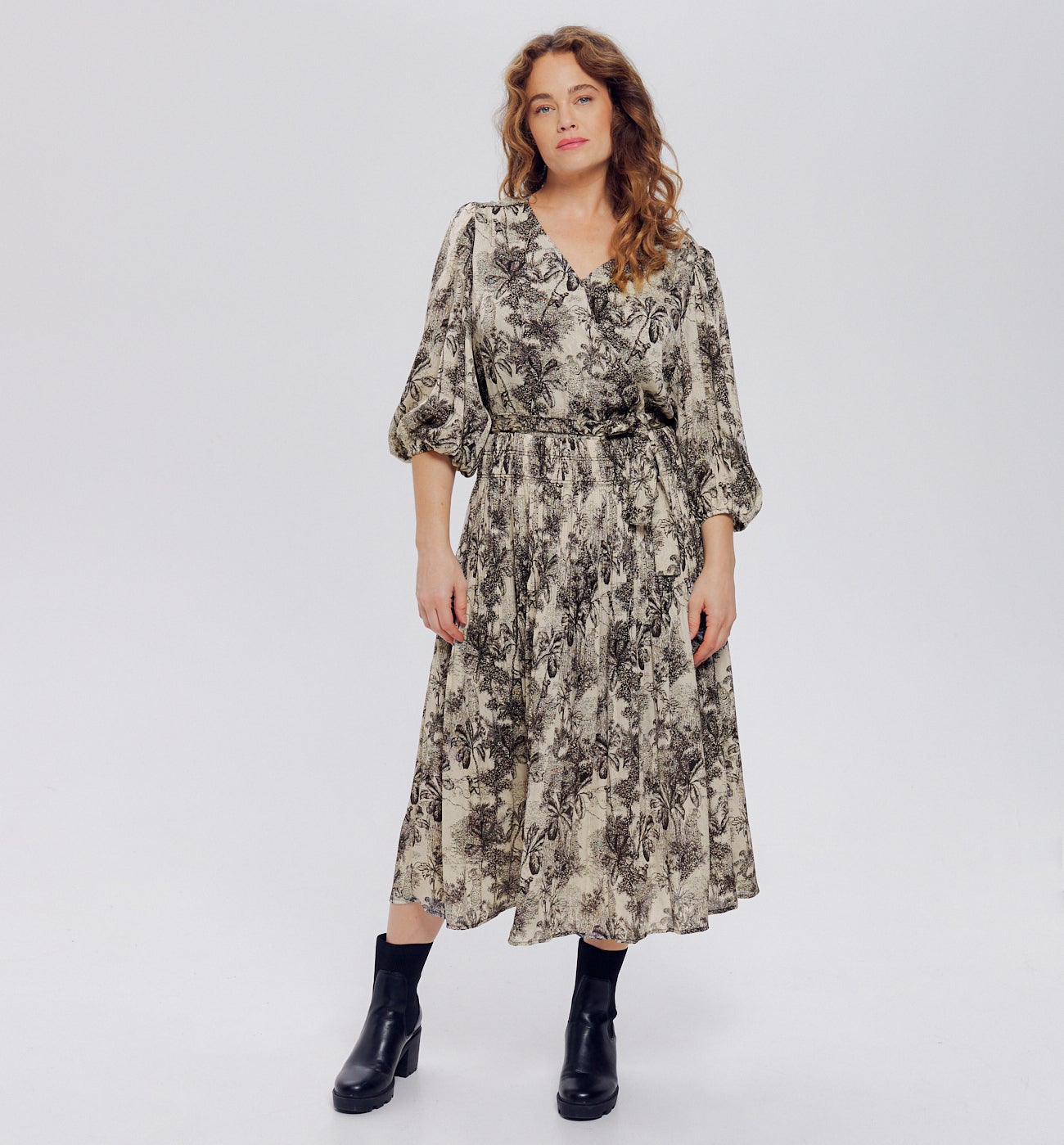Robe inspiration toile de Jouy - Imprimé noir