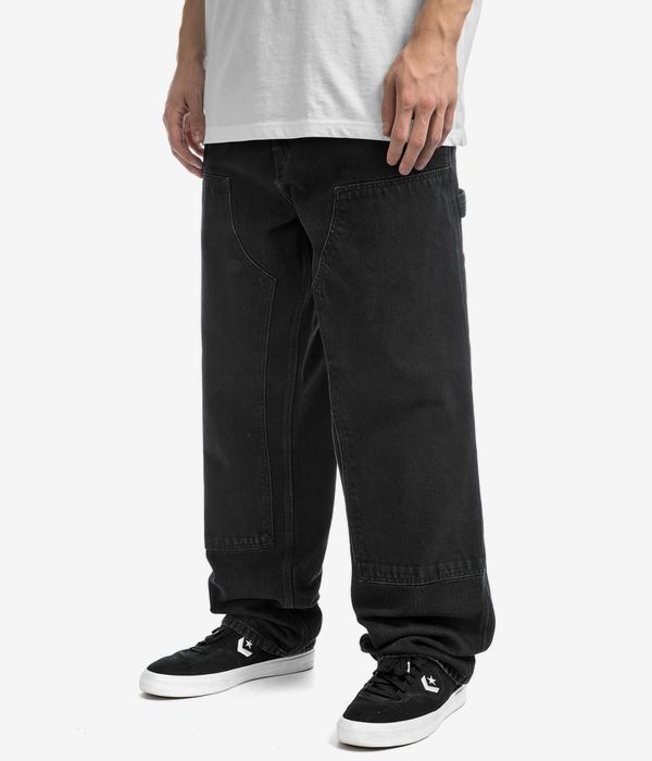 Carhartt WIP Double Knee Hose (black stone washed)