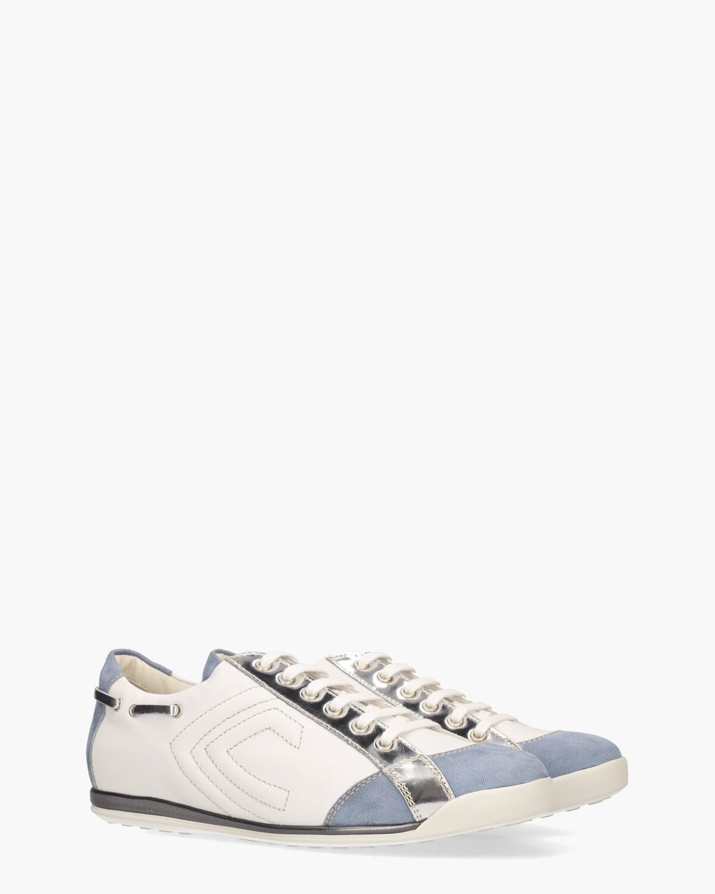 La Cabala L902024 Wit/Lichtblauw Damessneakers